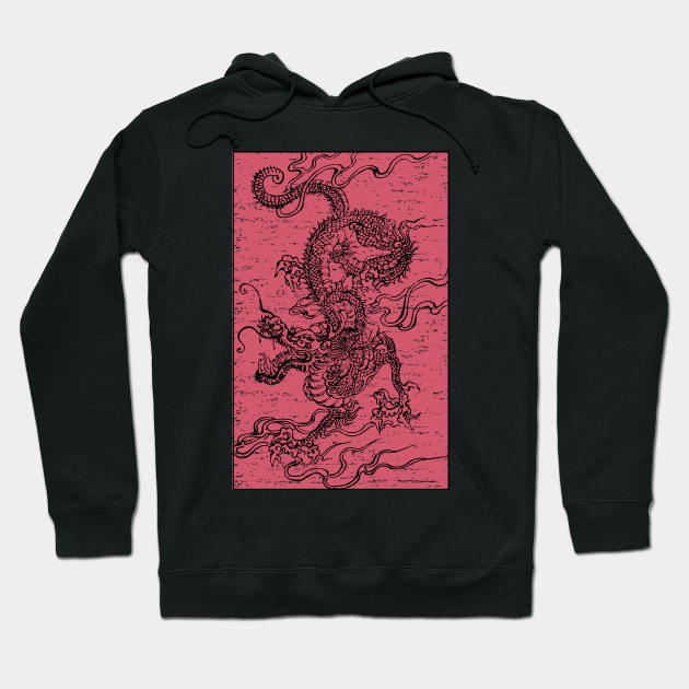Vintage Japanese Asian Dragon Aesthetic Hoodie by ebayson74@gmail.com
